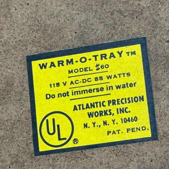 Vintage Warm-O-Tray Electric Food Warmer With Blue Floral Design By Atlantic Pre - Picture 7 of 14